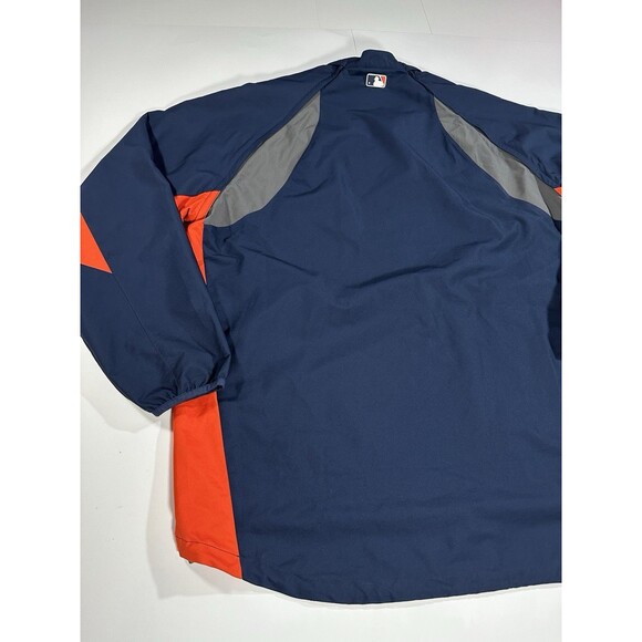 Houston Astros MLB Majestic 1/4 Zip Pullover Windbreaker Jacket Coolbase Size XL - Picture 12 of 12